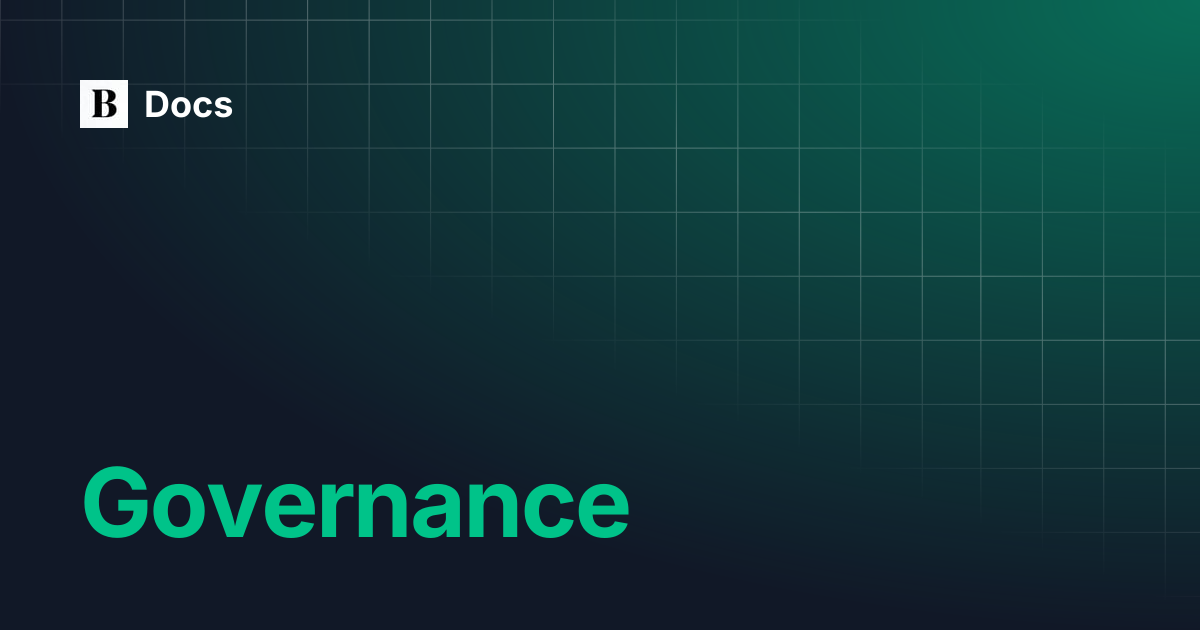 Governance | Docs